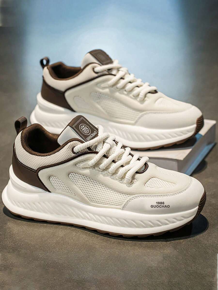 男士休闲鞋2025新款透气防臭网面运动鞋厚底增高运动鞋夏季