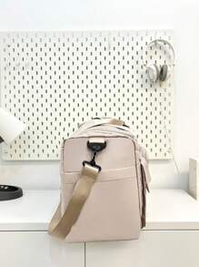 Bolsa de Viagem Multiuso de Cor Sólida, Bolsa de Armazenamento de Roupas de Grande Capacidade, com Compartimentos Separados para Sapatos e Secos/Úmidos, Alça de Ombro Destacável e Ajustável, Adequada para Viagens, Natação, Esportes, Fitness e Mais, Bolsa para Acessórios Escolares
