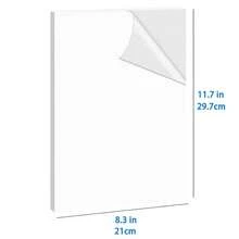 A4 210x297mm Premium Printable Matte Vinyl Inkjet Sticker Paper, 22 Sheets, 8.3x11.7 Inch Sticker Sheets, Suitable For Inkjet Printers - White - View 3
