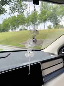 Creative Flower Car Hanging Ornament, Car Interior Decor Pendant, Rearview Mirror Hanging Accessory - one-size - View 1