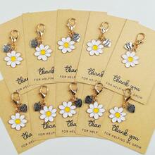 5pcs/10pcs Enamel Daisy Keychains Set,Thank You Cards S, Homecoming Season , Teacher Appreciation , Parent - Child Thanks & Nature Cute Stuff Enthusiasts, Memorial S, Key And Bag Charms Car Accessories Goth Y2k Halloween Accessories Teachers Day Christmas Gift Ideas
