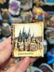 1pc Czech Prague Fridge Magnet - Travel Souvenir Gift, 3D Magnetic Sticker Creative Home Decor, Ins Style Magnets, Gifts For Friends - Multicolor - View 10