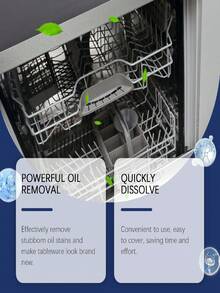 Dishwasher Cleaner - Removes Stains, Grease, And Limescale. Suitable For Built-In, Freestanding, Drawer-Type, Sink-Type, And Countertop Dishwashers. Effectively Dissolves Grease, Food Residue, Tea/Coffee Stains, Protein-Based Stains, And Juice/Wine Stains. For Dishwasher Components, Easy To Rinse Off.