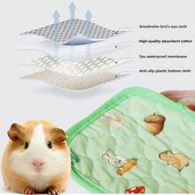 1pc Layer All-Season Small Pet Mat - Breathable Top, Quick-Absorb Middle, Waterproof Base & Non-Slip Bottom For Chinchilla, Rabbit, Ferret And Sugar Glider - Multicolor - View 12