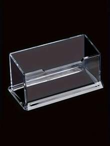 1pc Transparent Single-Layer Plastic Business Card Holder, Simple Double-Layer Triple-Layer Business Card Display Stand