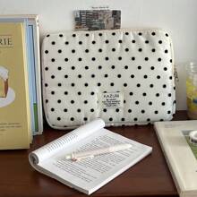 Korean Ins Lace Embroidered Polka Dot Laptop Sleeve 11/13/15 Inch, Commute Laptop Tablet Carrying Case Inner Bag For Back To School School Stuff Bag For School Work Laptop Bag For Women Mac Book Casemacbook Case College Essentials