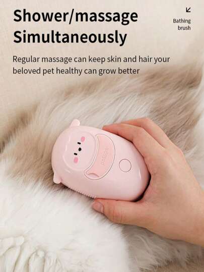3-In-1 Electric Handheld Steam Brush For Pets, Includes Steaming, Grooming, Dematting Functions For Cats And Dogs