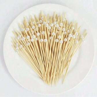 200/100/50/20 piezas Palitos de bambú blancos para comida, tenedores para fruta, palitos de bambú, pinchos de bambú, palitos de bambú duraderos y resistentes a las grietas, palitos de bambú delicados, palitos de bambú para fruta, palillos para sándwiches, adecuados para fiestas, decoración de bodas y cumpleaños, picnics en casa, clubs, frutas, cupcakes, hamburguesas, aperitivos de barbacoa