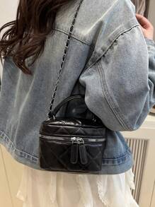 Bolso cuadrado mini súper popular del año, nuevo bolso de mano versátil de unicolor para mujer