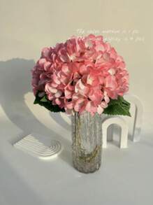 1PC/2PCS/4PCS Artificial Flowers Hydrangea Bouquet DIY Birthday Party Decoration, Wedding Flower Basket, Bride Holding Flowers, Home Furnishings, Dining Room, Bedroom, Windowsill Decoration, Vase Decorations, Valentine'S Day, New Year Decoration, Outdoor Garden Opening Season Artificial Plant