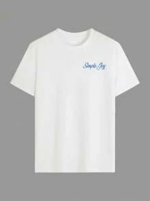 1 pièce T-shirt à grand imprimé floral pour fille - lavable en machine, t-shirt à motif floral, convient pour les voyages et les vacances des enfants, été