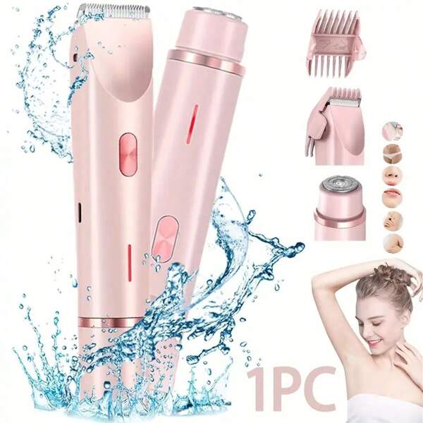 Multifunctional Shaver Rechargeable Electric Hair Removal Trimmer For Men And Women - Dual Head Shaver With USB Charging, Safe And Painless Wet And Dry Use,400mAh