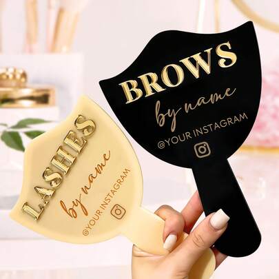 Personalized Eyelash Technician Mirror Props, Custom 3d Handheld Mirror Social Media Props, Eyelash Extension Facial Paddles, Personalized Eyelash Room Decoration, Custom Eyelash Technician Props, Personalized Beauty Salon Decoration, Personalized Social Media Props, Custom Ins Photo Props, Custom Eyebrow Technician Props, Custom Salon Signage, Custom Logo Mirror ,For Family