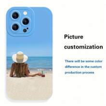 1 funda de teléfono personalizada con foto, que puede enviar diseños de pareja, mascota, paisaje / Funda de teléfono de silicona mate negra con protección de lente compatible con Apple 16 Pro Max/16 Pro/15 Pro Max/14 Pro Max/13 Pro Max, S22 Ultra/S23 Ultra/S24 Ultra, A53, A14, A15, X6, Honor X6a, Honor X7b, Honor X8b, OPPO A54, Redmi A52s, P30, P30 Pro, Honor