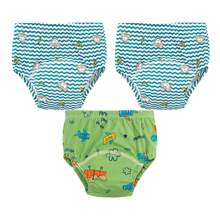 3pcs Unisex Reusable Potty Training Pants, Waterproof Kids Underwear, Breathable Cartoon Diaper Covers, Multilayer Absorbent, Funny Patterns Suitable For Boys And Girls, Great For Toilet Training And Incontinence, Fits 12 Months To 3 Years