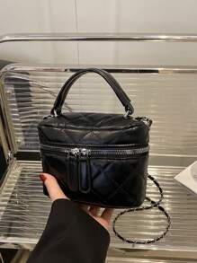 Bolso cuadrado mini súper popular del año, nuevo bolso de mano versátil de unicolor para mujer