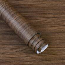 1 Roll Of Retro Wood Grain Self-Adhesive Wallpaper, Brown Thickened Vinyl, Peel-Off, Film Contact Paper, Kitchen Countertop Cabinet, Bedroom Dormitory Background Wall, Home Decoration Wall Sticker, Furniture Renovation, DIY, Easy To Install, Removable Wallpaper15.7inX196.8/118.1/39.3in