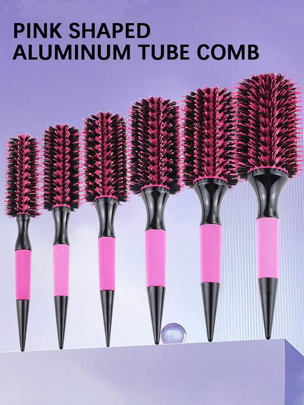 1pc Ceramic Aluminum Tube Boar Bristle Hair Brush, Heat Resistant Volumizing Styling Curling Comb, Back To School, Travel Holiday Essentials, Hair Accessories For Women, Brushes, Edge Brush Hair Comb Hair, Detangling Brush, Ball Brush, Mini Hair Brush Set, Wooden Comb, Hair Brush, Edge Brush Hair Comb, Hair Brush Set, Brushes, Hair Brush, Barber, Hairdressing Equipment, Hair Brush, Brush Hair Brush Set, Comb Hair, Comb For Curls, Detangling Brush, Hair Brush For Women, Barber Accessories, Barbershop, Hairdressing Equipment