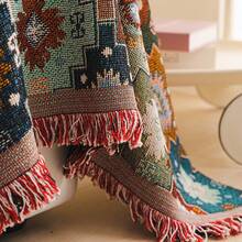 Bohemian Sofa Throw Blanket | Reversible Washable Cover | Home Decor Gift For Living Room, Couch, Bed - 綠色 - 查看 9