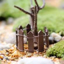 1 Peça Mini Cerca de Madeira, Cerca Miniatura de Jardim de Fadas, Acessórios de Decoração de Paisagem em Miniatura, Decoração de Sala de Estar Familiar 10cm*3cm, Presentes de Feriado, Cerca de Madeira Miniatura Encantadora de Jardim de Fadas - Acessórios de Paisagem em Miniatura Lúdicos, Perfeito para Decoração de Casa e Jardim, Perfeito para Decoração de Festa de Casamento, Decoração de Sala de Estar e Quarto Familiar, Decoração de Vaso, Acessórios de Fotografia DIY