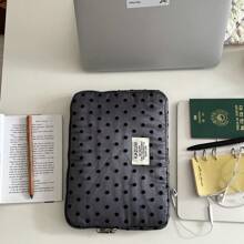 Korean Ins Lace Embroidered Polka Dot Laptop Sleeve 11/13/15 Inch, Commute Laptop Tablet Carrying Case Inner Bag For Back To School School Stuff Bag For School Work Laptop Bag For Women Mac Book Casemacbook Case College Essentials