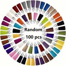 50/80/100 piezas Borlas de 38mm de diámetro a granel de colores variados - Colgantes con borlas para hacer manualidades, llaveros, joyería y talla grande