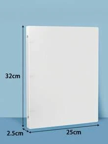 1 件糖果色美国标准 3 孔 6 页彩色 PP 防水双口袋 A4 文件夹整理器文件分隔板，学校用品，返校 - 3孔夾 - 查看 8