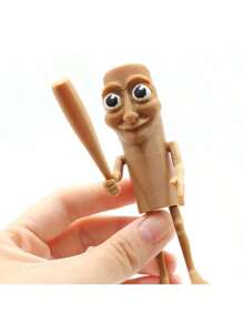 Nuovo Tung Tung Sahur, bastone di legno italiano Brainrot, giocattoli creativi, decorazione da tavolo, giocattolo Tung Tung Tung Sahur, giocattolo Tralalero Tralala, figurina di squalo, giocattolo divertente, regali di compleanno