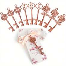 12 件全新创意开瓶器钥匙扣，适合婚礼季节、订婚派对装饰用品，带有感谢标签，适合作为婚礼、生日、周年纪念日、圣诞节、情人节、新年和各种庆祝活动的客人礼物。