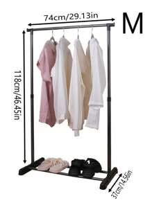 1pc Easy-To-Assemble Metal Hangers For Four Seasons - Space-Saving Vertical Hanger With Hooks, Suitable For Indoor And Outdoor, Home And Balcony Storage, Durable Metal Clothes Drying Rack, Clothes Drying Rack, Clothes Rack, Strong Rack - Indoor Clothing Display Rack, Multifunctional Freestanding Rack Can Be Assembled Vertical Storage Rack, Drying Racks