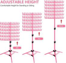 Eastdone Braiding Hair Rack Standing Extension Holder Hanger, 144 Pegs Divider For Separator Stand Display (Black) - 紅色 - 查看 2