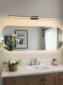 1 pieza Lámpara de pared con espejo de vanidad LED, luz de pared multifuncional recargable por USB y regulable para el baño, dormitorio, dormitorio universitario, con cuidado ocular