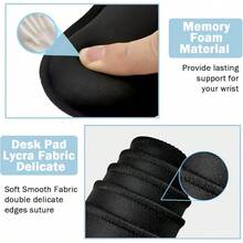 Large Mouse Pad Desk Dad, 4-In-1 Keyboard Wrist Rest Pad & Wrist Support Mouse Pad Set, Extended Desk Pad Waterproof Desk Home Office Study Game-Blue Marble - Black - View 6