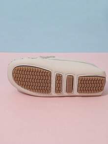 全新儿童男童牛津鞋软底一脚蹬休闲乐福鞋 - 米色 - 查看 5