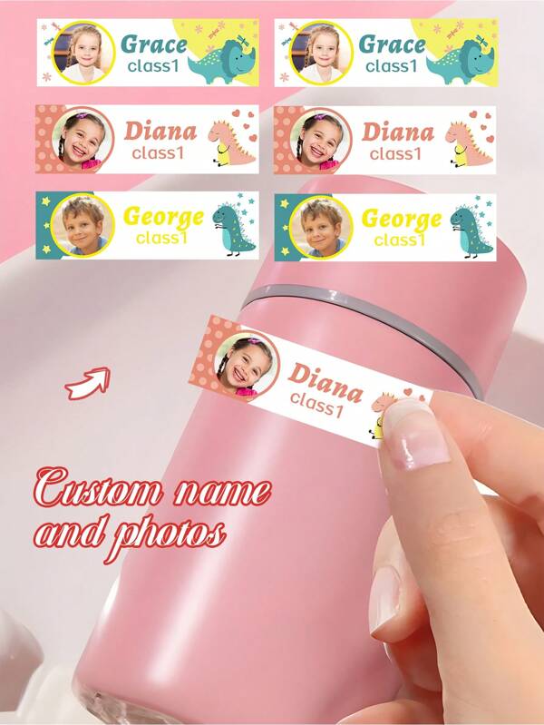 36/72/144 Pieces, Custom Dinosaur Label Stickers, Waterproof Name Tags For Children's Water Bottles, Suitable For Camp, School Supplies, Baby Bottles, Lunch Boxes And Cups, Travel Items, Labels For Marking, Suitable As A Gift For Students On The Start Of The School Year, On The First Day Of School, Suitable For Boys And Girls School Supplies, Back To School,Multi-Functional,Ornamental,Reusable,Modern,Colorful,Cute,Vintage,Cartoon,Kawaii,Custom,Personalized,Unique,Customized,Workers,Clients,Students,For Business/Work/Office,For School,Office & School Supplies,Xmas Decoration,College Students, University Students, Freshman, Sophomore, Underclassmen