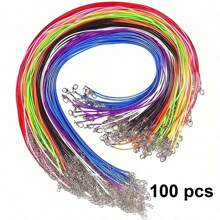 10/20/30/50/100/200/500 Pcs/Pack 1.5mm Adjustable Woven Cord Necklace, Suitable For Jewelry Making DIY Necklace & Bracelet