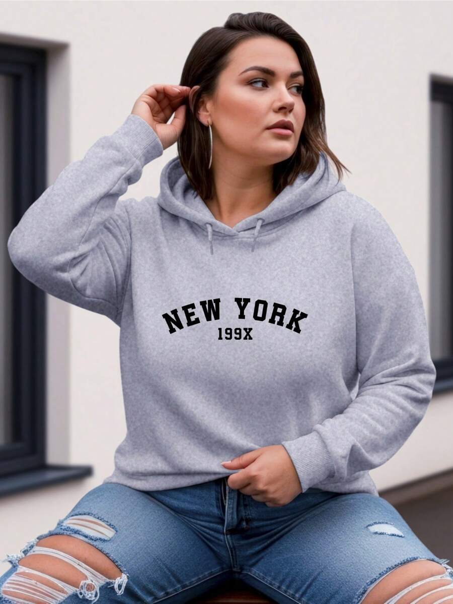 Women's New York 199X Hooded Sweatshirt, Premium Quality, Comfortable