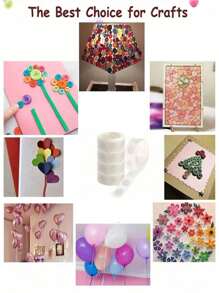 100 قطعة شريط لاصق شفاف ثنائي الجانب , غراء البالون، 100 نقطة غراء في كل لفة، نقاط لاصقة قابلة للإزالة دون ترك أثر للديكورات الحفلات والمناسبات والبالونات وترتيبات حفلات عيد الميلاد واللوحات والصور والرقائق - غير مقاوم للماء ، متوافق مع الأسطح البلاستيكية