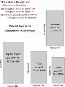 1pc/2pcs Modern Minimalist Checkered Coral Fleece Bath Towel, Super Soft & Absorbent, Extra Large Bath Towel, Quick Dry, Non-Shedding, Sauna Towel, High Quality Bathroom Accessory, Best Gift For Partner. Towel Size: 40*80cm, Bath Towel Size: 70*140cm Shower Towels For Beauty Salon, Hotel Sports, Home Essentials, Towel, Skin Care Bath Towel Sheet