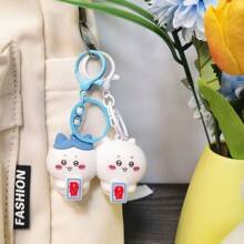 1pair Adorable Puppy Couple Magnetic Keychain - Perfect Gift For Best Friends - Valentine's Day, Easter, Women's Day, Mother's Day, Independence Day - Resin Material - No Battery Required Halloween Car Accessories Bag Charm School Cute Goth Y2k