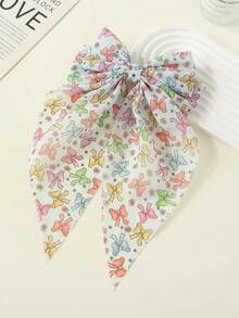 5pcs Girls Simple Versatile Schoolgirl Back To School Bowknot Hair Clips - Multicolor - View 4