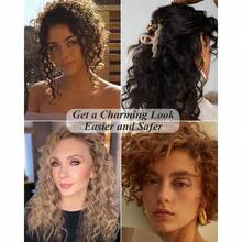 Mini Hair Crimper 1 2 Inch Small 3 Barrel Curling Iron Hair Waver Dual Voltage For Home And Travel Triple Ceramic Tiny Barrels Create Natural Tight Beachy Waves Pink - 如圖 - 查看 8