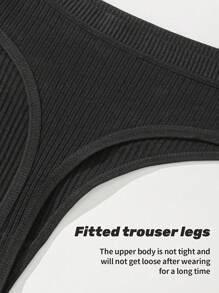 7pcs Set Seamless Low Waist Panties Sexy Ribbed Underwear Women Comfortable Breathable Panty Yoga Sports Briefs Thongs For Women