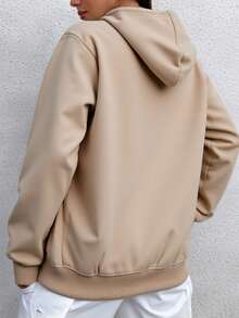 Liso    Casual    Bolsillo  Cordón  Cremallera    Casa  Noche de fiesta  Vacaciones  Boda  Deportivo  Oficina  fiesta del té  viaje  Calle    otoño - Caqui - Ver 2