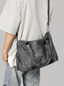 New Vintage Short Trip Bag, Fashion Versatile Large Capacity Waterproof Shoulder Bag, Student School Campus Messenger Bag, Minimalist Couple Handbag Bag For School School Accessories School Stuff