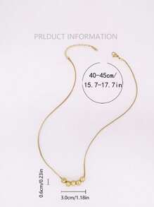 Collar de acero de titanio Wufu sin caja, cuentas de joyería de moda popular para damas, regalo de cumpleaños para la madre o la novia, cuenta con transferencia de joyas