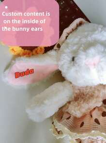 1 Peça Boina de Coelho Personalizada com Texto Personalizado, Boneca de Pelúcia Personalizada, Boneca de Pelúcia Animal, Nome e Ano Personalizados, Personalize seu Presente Exclusivo, Decorações de Suprimentos para Festa, Decoração de Aniversário, Roupa de Cama para Dormitório de Estudante, Personalize sua Decoração Exclusiva, Decorações de Festa e Casamento
