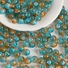 82 قطعة خرز زجاجي متنوع الألوان تدرج بألوان الاكوشير مناسب لصنع المجوهرات DIY، مواد حرفية أنيقة، هدية مثالية للمناسبات الفضائية
