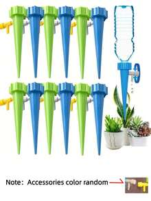 1/6/10件植物浇水器，滴灌装置，懒散的人家庭园艺盆栽植物自动浇水定时器