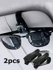 1pc/2pcs Auto Sun Visor Glasses Clips, Car Sunglasses Storage Holders